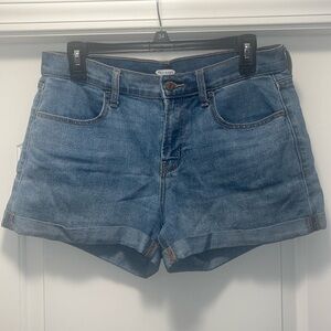 Old Navy jean shorts with cuffed hem, Size 8